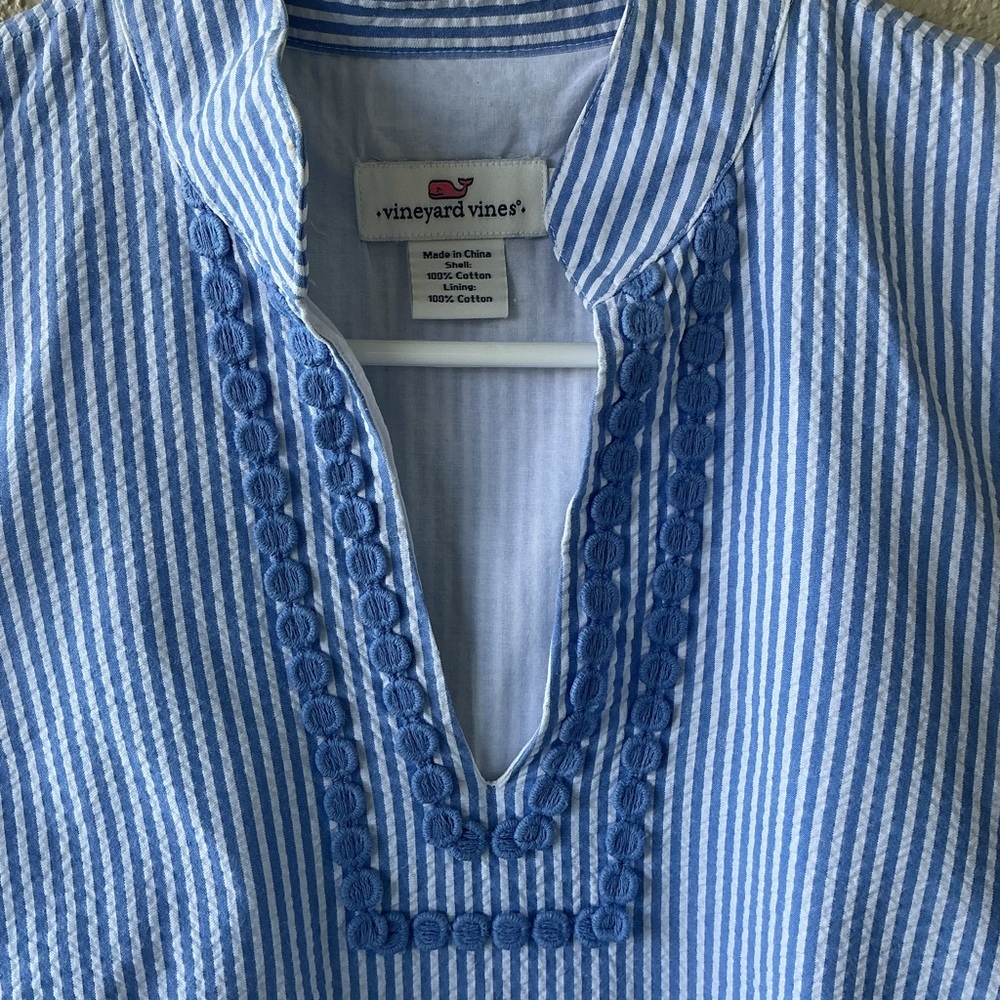 Vineyard Vines Light Blue Striped dress.